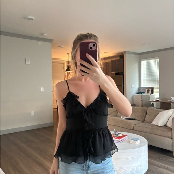 Wilfred Black Ruffle Camisole - Picture 1 of 4